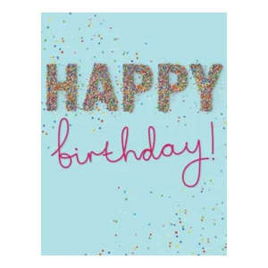 Mini Birthday Card - Happy Birthday Confetti