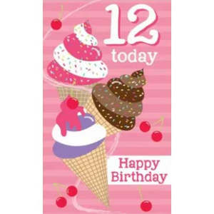 Cards Invitations: 12 Today - Female Birthday Card