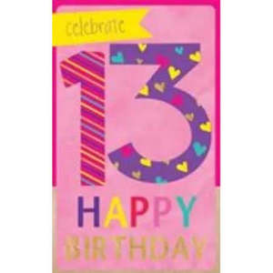 Cards Invitations: 13th Birthday - Female Birthday Card