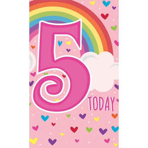 Cards Invitations: 5 Today Rainbow - Birthday Card