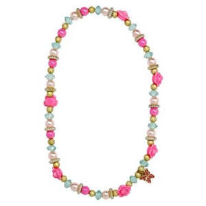 Accessories: Pink Poppy - Butterfly Flower Necklace