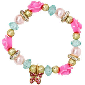 Accessories: Butterfly Flower Bracelet