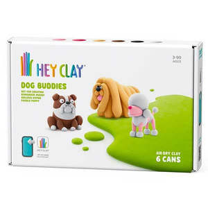 Activities: Hey Clay - Dog Buddies - 6 Cans - Bulldog, Komondor, Poodle