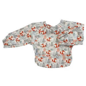 Clothing: Silly Billyz - Lond Sleeve Bib - Mr Fox
