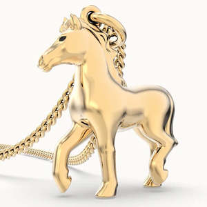 Chocli - 18K Gold Plated Necklace - Horse