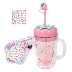 Accessories: Hot Focus - Mason Tumbler - Strawberry