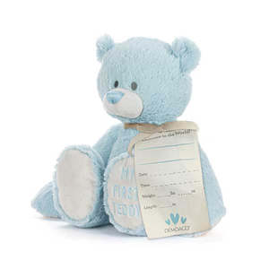 Demdaco - My First Teddy - 24cm Blue