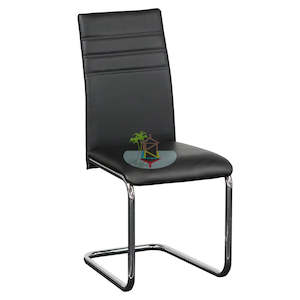 Dining Chair: Bessie# Z-Leg Dining Chair | Black color| TR