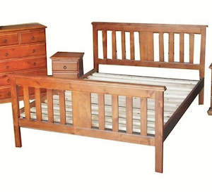 Queensize: Susan_High Foot# NZ Pine  Bed Frame | Queen| TR