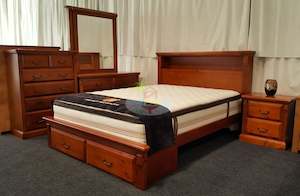 Marina# NZ Pine Drawer and/or Storage  Bedroom Suite | King | LS