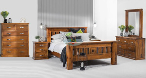 Felton# NZ Pine Chunky Bedroom Suite | Super-King | LS