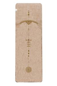 Bow and Arrow Design Printed on  BEIGE coloured PER and Organic Jute Yoga Mat.