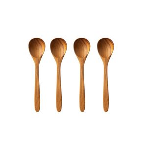 Set of 4 Handcrafted Wooden Soup Spoons | Yompai  NZ