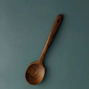 Spoons Knives And Forks: Wide-Head Teak Mixing Spoon (21cm)