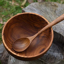 Combo Sets: Wooden Bowl and long soup spoon set | yompai