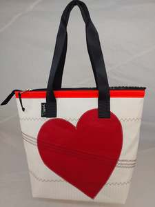 Zip Top Totes: Heart Zip Tote 864