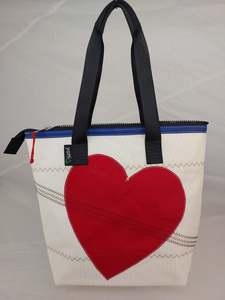 Zip Top Totes: Heart Zip Tote 857