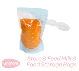 Unimom Accessories And Parts: Unimom Store & Feed Milk & Food Storage Bags + adaptor / spoon - 20 pack