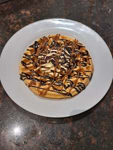 Chocolate and Caramel Waffle