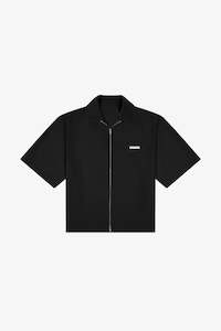 DRILL COLLARED SHIRT | BLACK DRILL