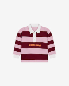 Kids Collection: Kids Rugby Longsleeve | Pink Stripe