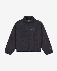 Outerwear: Sherpa Zip Up | Charcoal