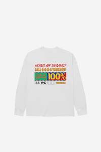 RACING LONG SLEEVE TEE | WHITE