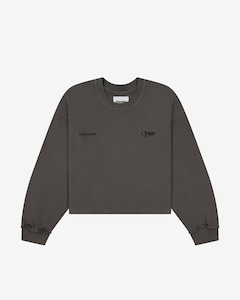 Longsleeves: Waffle Longsleeve | Charcoal