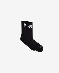 YK Move Champion Ribbed Sports Socks | Black