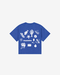Kids Kiwi Summer Tee | Washed Blue