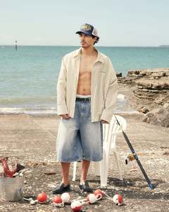 Seersucker Contrast Stripe Shirt | Brown Stripe