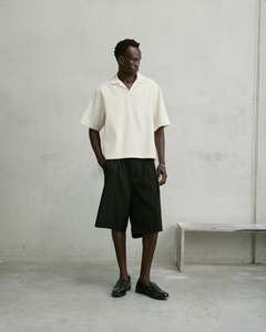 Nothing Boxy Pintuck Polo | Ecru