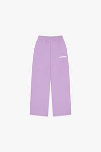 BLOCK WIDE-LEG SWEATPANTS | Lilac