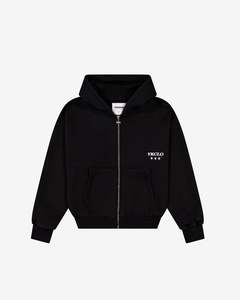 New Arrivals: Panelled Zip Up Hoodie | Black