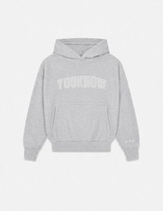 Chenille Hoodie | White Marle