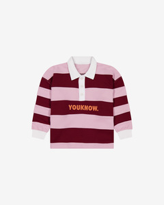 Kids Rugby Longsleeve | Pink Stripe