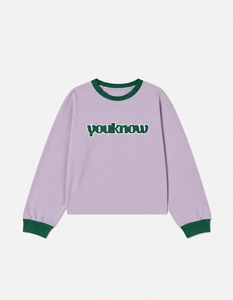 Kids Contrast Long Sleeve Tee | Lilac