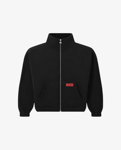 Brushed Fleece Track Jacket | Black