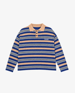 New Arrivals: Knit Polo Sweater | Beige Stripe