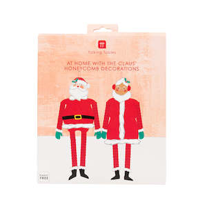 Talking Tables Christmas: Mr & Mrs Claus Hanging Decorations - 2 Pack