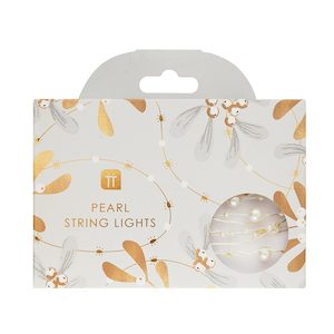 Talking Tables Christmas: Botanical Mistletoe Bead String Lights 3M