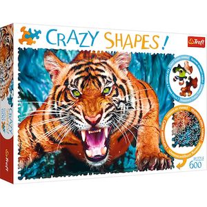 Trefl "600 Crazy Shapes" - Facing a tiger