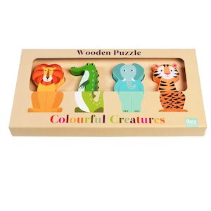 Junior Puzzles: Colourful Creatures Wooden Puzzle