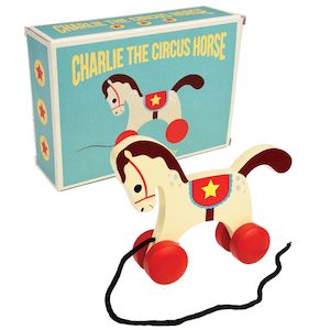 Wooden Toys: Charlie the Circus Horse Wooden Pull Toy