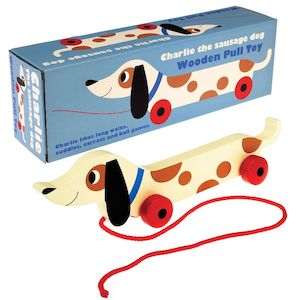 Wooden Toys: Charlie the Sausage Wooden Pull Toy