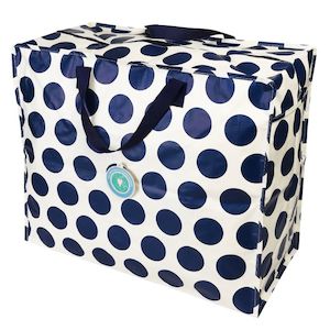 Eco Range: Navy On Cream Spotlight Jumbo Storage Bag