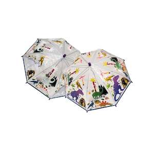 Umbrellas Wallets: Dinosaur - Transparent Colour Changing Umbrella
