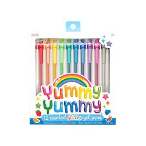 Yummy Yummy Scented Glitter Gel Pens - Set of 12