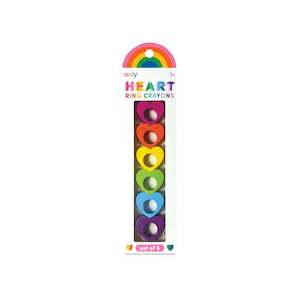 Under 5 Years: Heart Ring Crayons - Set of 6
