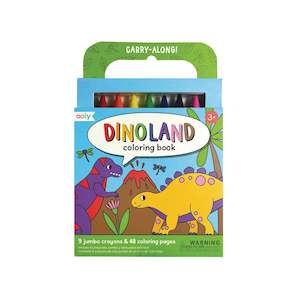 Carry Along Colouring Book & Crayon Set - Dinoland